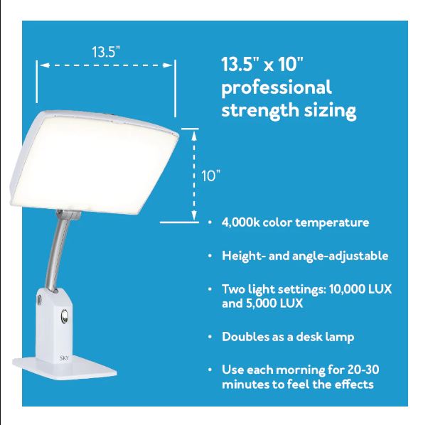 Carex Day-Light Sky Light Therapy Lamp